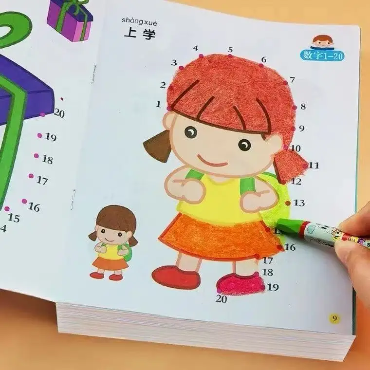 

Digital Connectivity and Coloring Book Set 8 Book/set Drawing Suitable for Ages 3-6 Books Art Supplies Office School