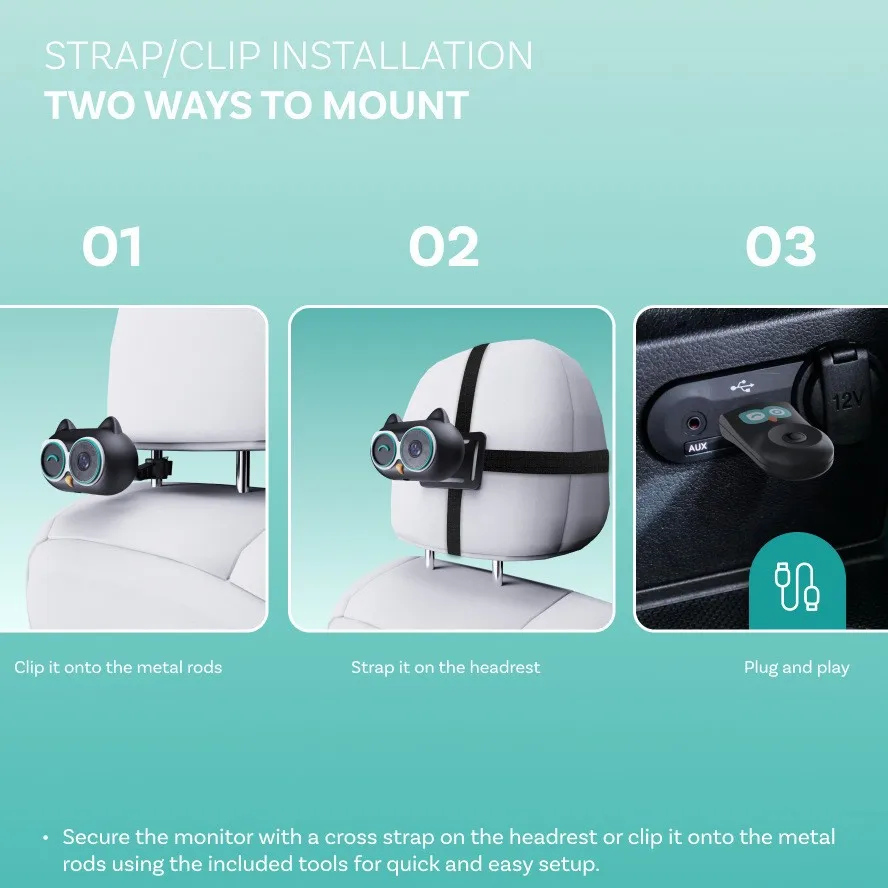 Wireless CarPlay Adapter Portable Car Play Dongle with Rear Seat Baby Monitor Camera for iPhone Android Car Radio Upgrade view 5