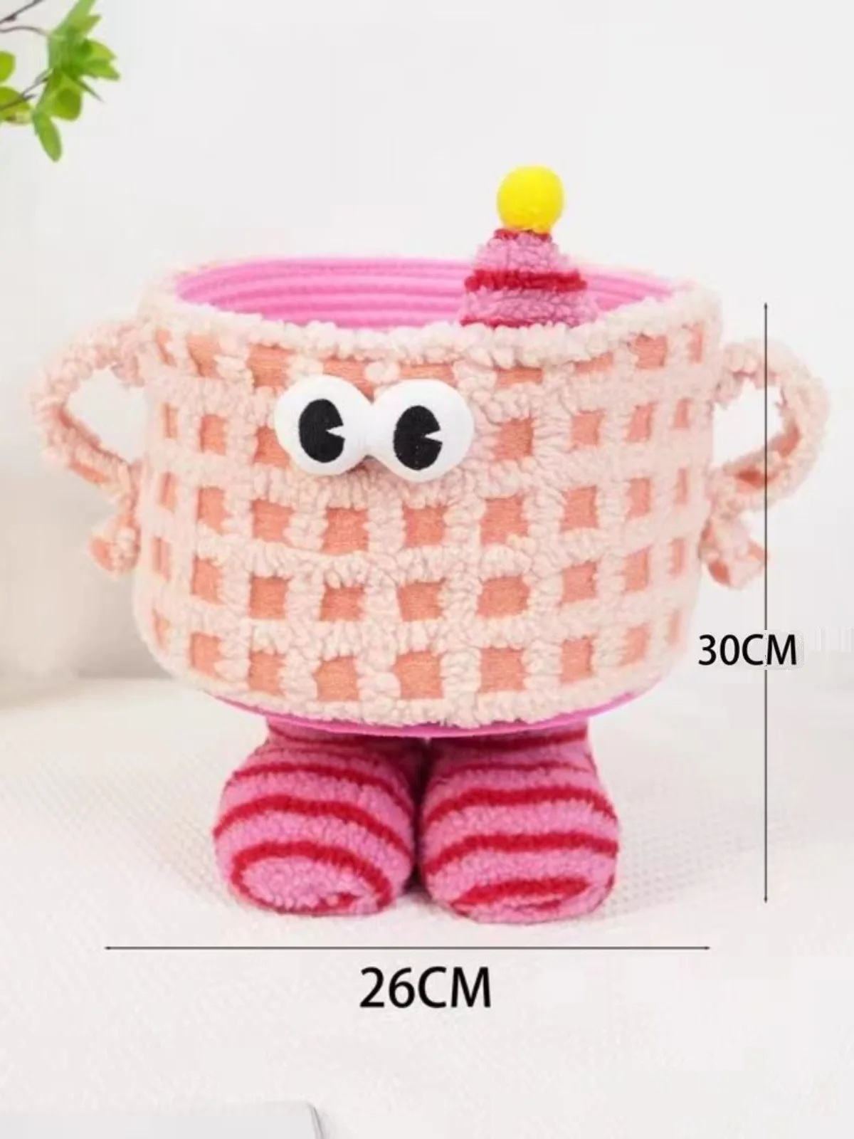 Little Monster Storage Basket Woven Desktop Bedside Home Storage Cute Cartoon Funny Dopamine Storage Basket