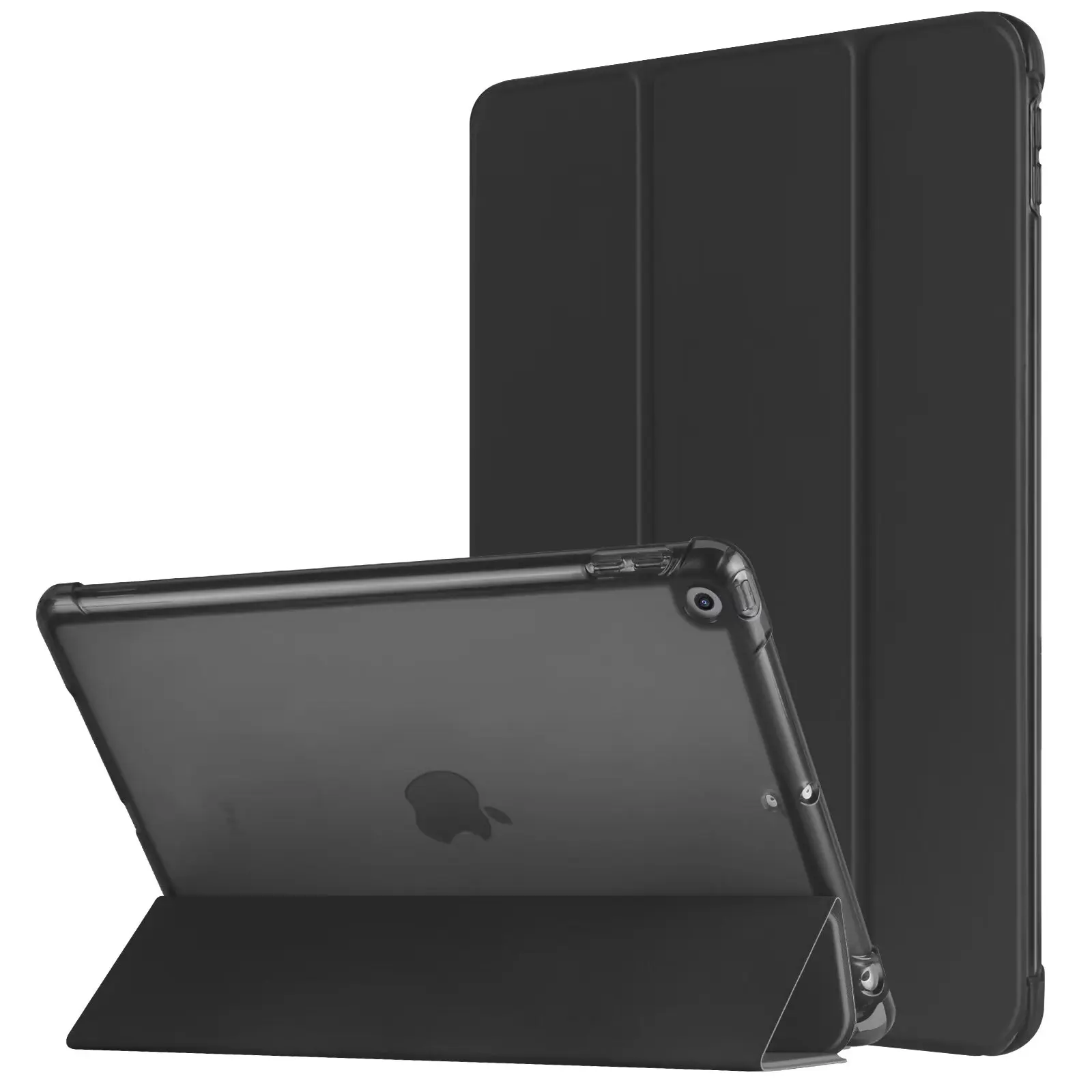 Tablet Case For Ipad 10.2 inch(9th Gen/8th Gen/7th Gen) Three Fold Premium transparent Soft Edge Pen Slot Cover