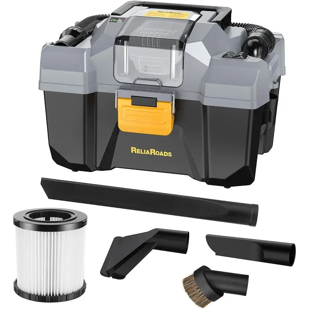 

20V Wet/Dry Shop Vacuum, 2.6 Gallon Capacity, Compatible with Batteries (Bare Tool) - Ideal for Car, Home, and Workshop Cleaning