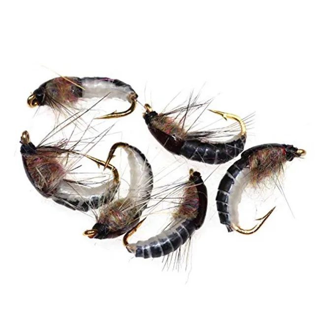 6/12 szt. # 10 Caddis Pupae Nimfa Fly Przynęta na pstrągi Sztuczne przynęty na owady Przynęty na haczyki wędkarskie