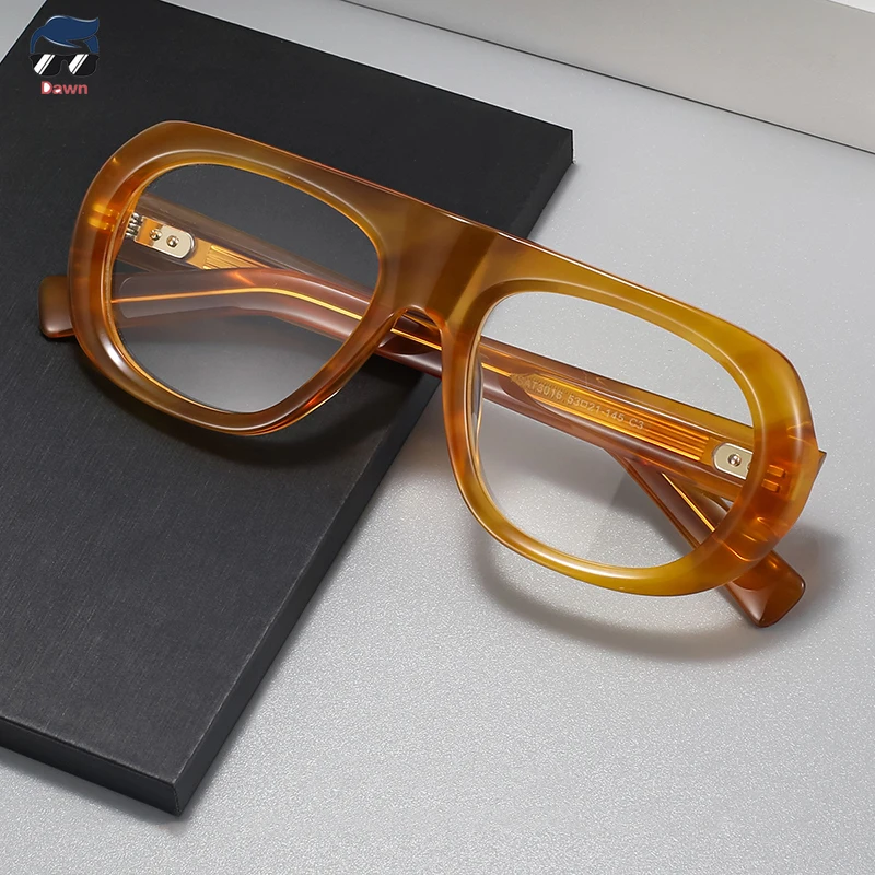 

2025 Новая ретро ацетатная овальная оправа для очков унисекс, художественная трехмерная стильная оправа для оптических очков