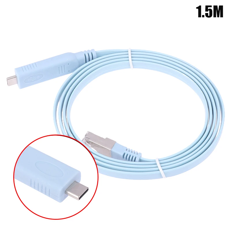 1PC 1.5m Usb C To Rj45 Console Cable Rs232 Serial Adapter For Router Rj 45 Data Cable Converter Type-C Switch Control Cables