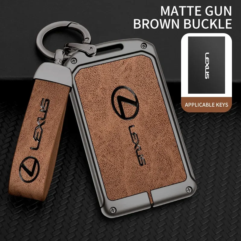 Zinc Alloy Leather Car NFC Card Smart Remote Key Fob Case Full Cover Holder Bag For Lexus F Sport ES LM GS IS NX RX LX LS RX300