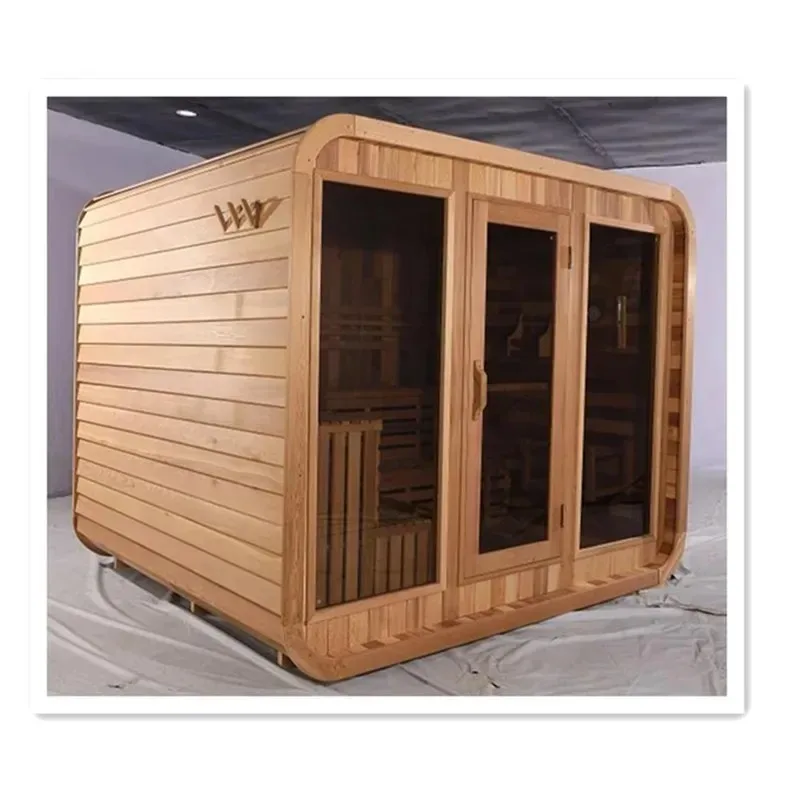New Design Outdoor Wood Cube Sauna Room with Heater for 10 Person