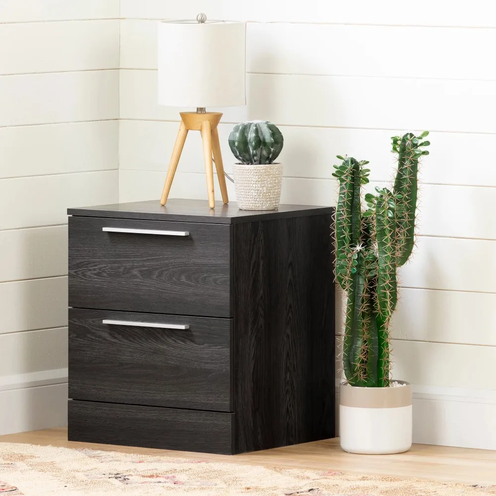 

Nightstands, Step One Essential 2-Drawer Nightstand - End Table with Storage Gray,nightstands for Bedroom ,nightstands,