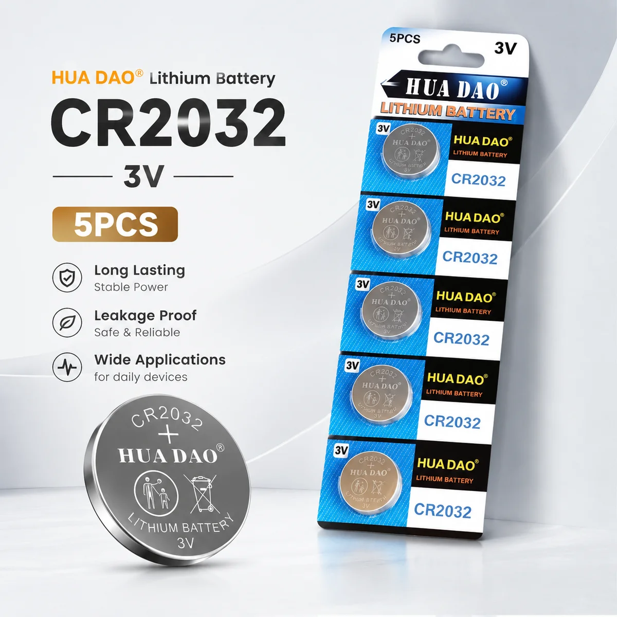 Lithium Coin Cell Battery CR2032 3V 5-90PCS High Capacity Replacement for Key Fob Remote Watch LED Toy Candle Light