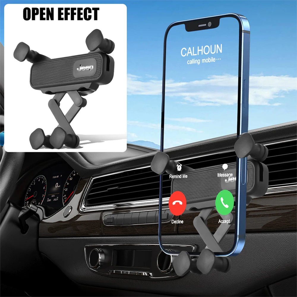 

Car Phone Holder Air Vent Mount Clip Phone Bracket Support For JEEP Wrangler Grand Cherokee Renegade Compass Accessories Valve