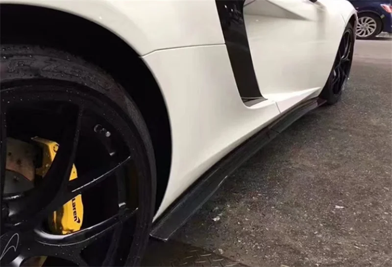 

Высококачественные боковые юбки из натурального углеродного волокна для McLaren MP4 12C 650S OEM-стиль, удлинители кузова, обновление бампера