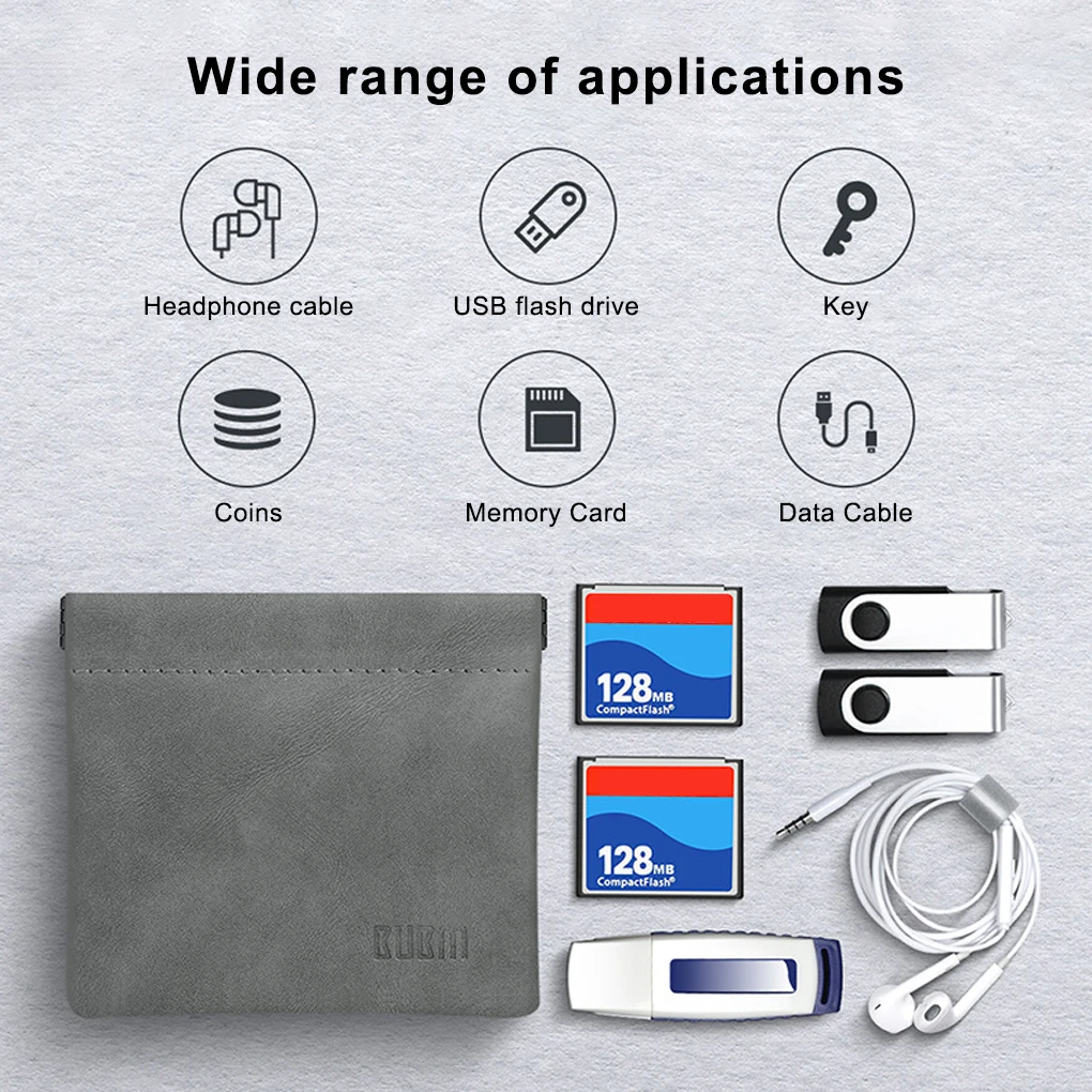 Сумка мягкая Мини Портативная сумка для наушников сумка кошелек аксессуары черный