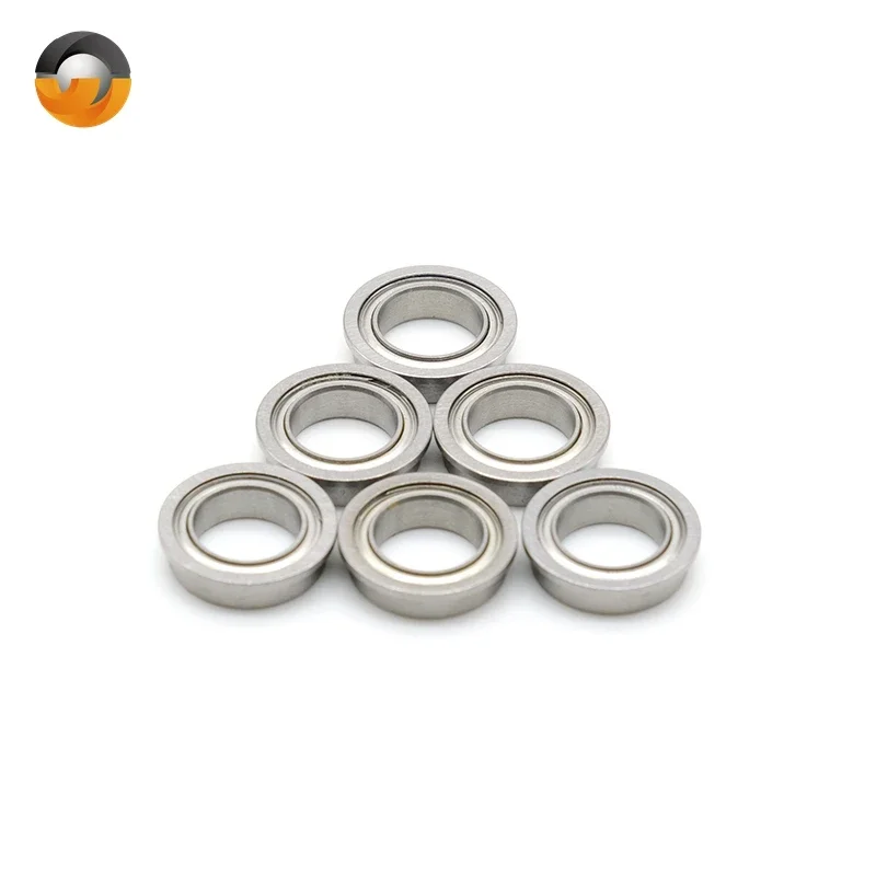 10PCS Small Bearing F606 ZZ 6x17x6 mm ABEC-7 Flange Miniature Deep Groove F606 Ball Bearing F6x17x6mm F606-2Z