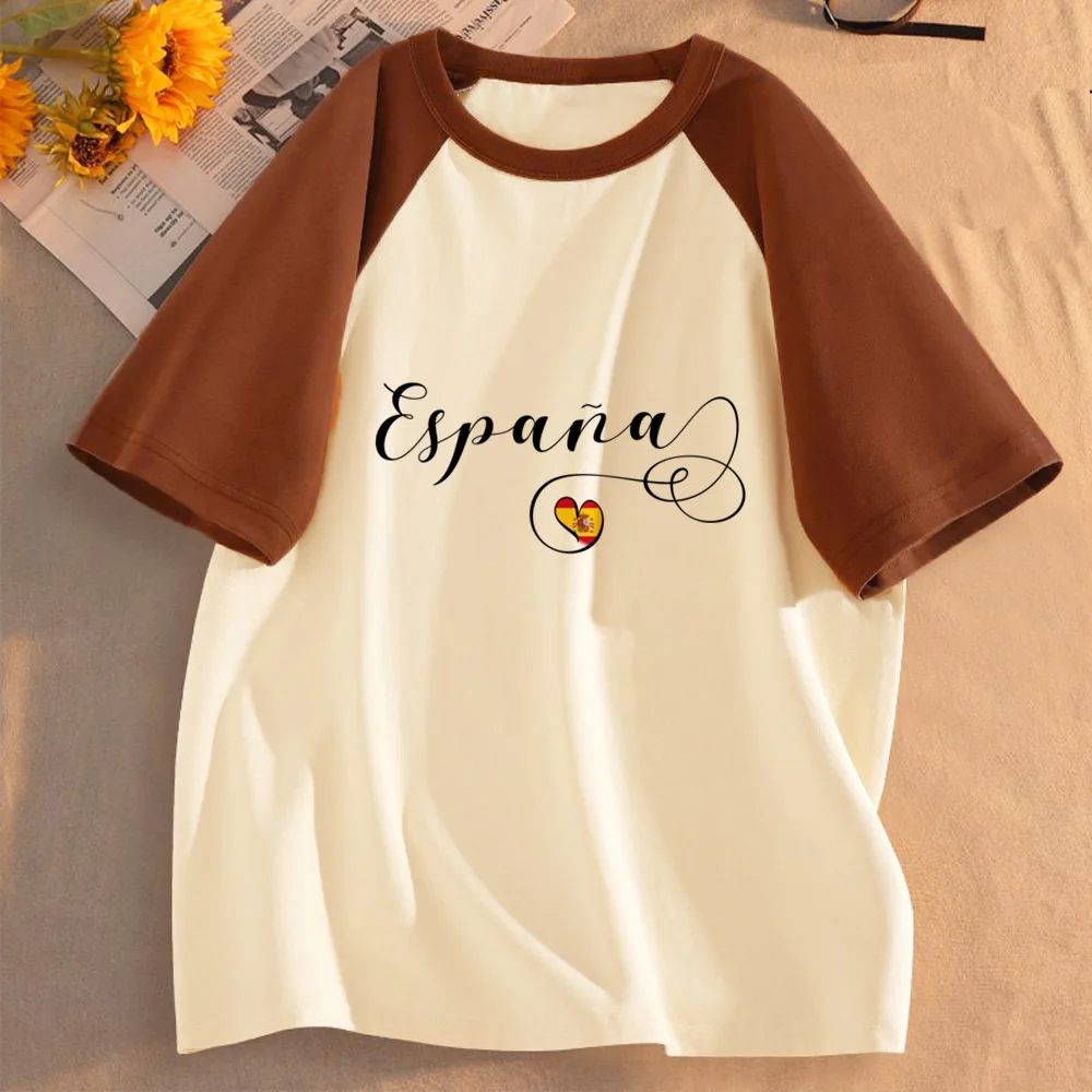 Camiseta de España, estilo shoujo, jojifuku, vintage, grunge, estética, para fiesta, barata, anime, kawaii, vintage, psicodélica