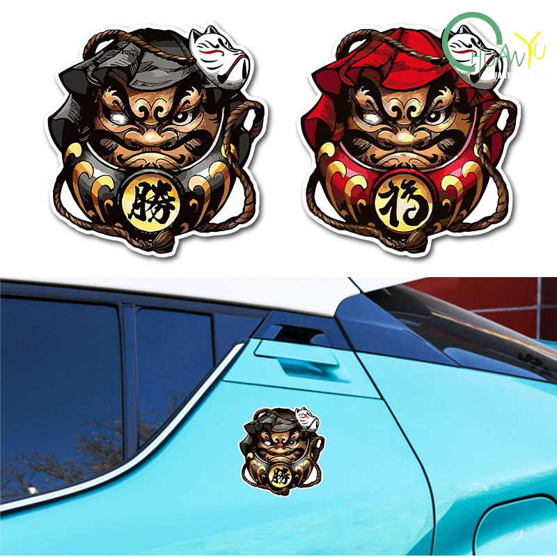 Reflective Japan Daruma JDM Car Styling Motorcycle Stickers Auto Window Style Decal Handy Vinyl Decor