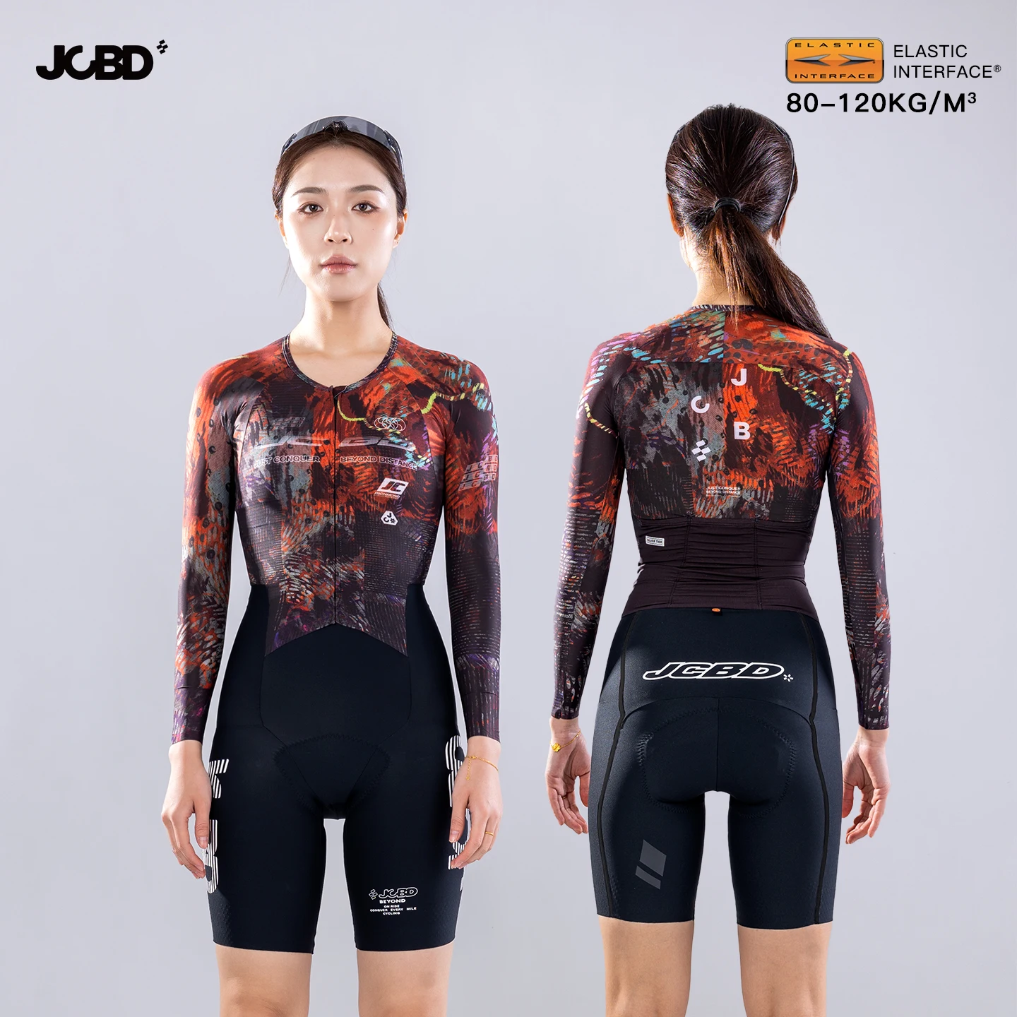 JCBD Women Men's Cycling Speedsuit Performance Racing Skinsuit Aero Road Bike Cycling Set 120 EIT Chamois Breathable Quick Dry