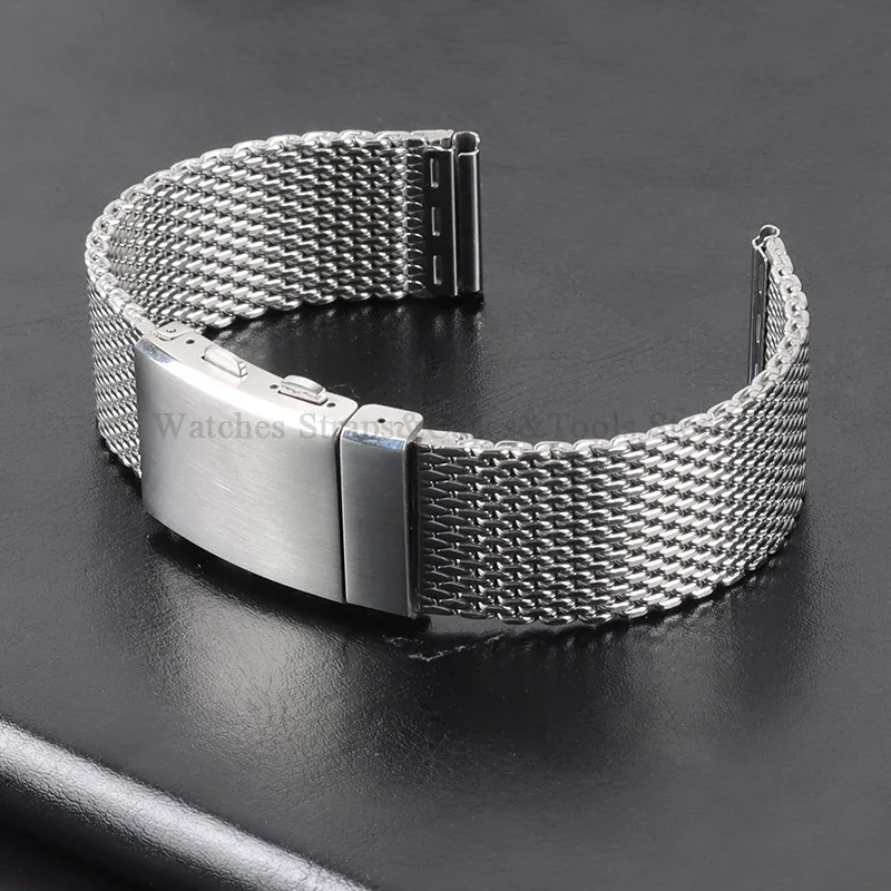 Milanese Mesh Bracelet 3mm Thickness 18/20mm 22mm for Omega Band 316L Adjustable Folding Buckle Men Luxury Steel Metal Wristband