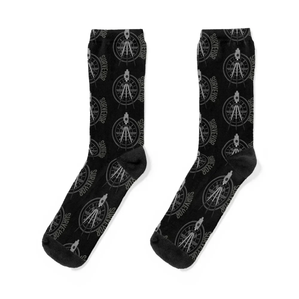 Land Surveyor Tripod and Compass Socks kawaii sheer anime Socks For Girls Men's