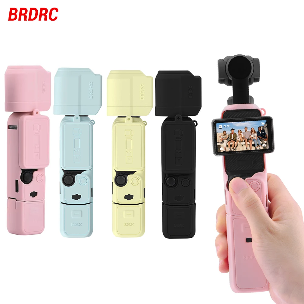 BRDRC Silikonhülle für DJI Osmo Pocket 3, All-in-One-Silikonhülle, kratzfeste Kamera-Gimbal-Schutzhülle, Zubehör