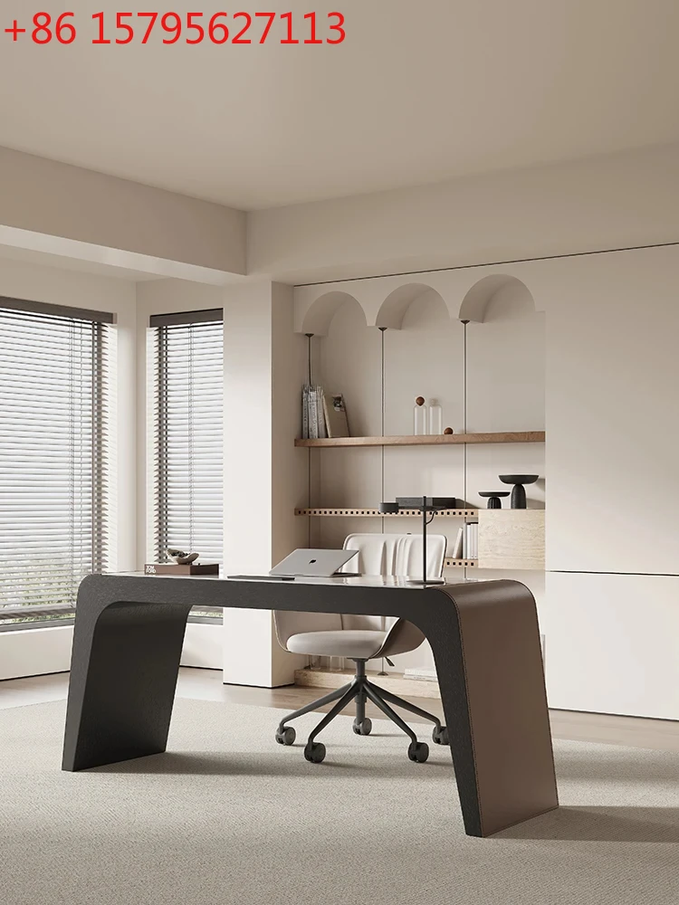 

Итальянский минималистичный дизайнерский офисный стол из массива дерева для дома и кабинета, легкий роскошный компьютерный стол