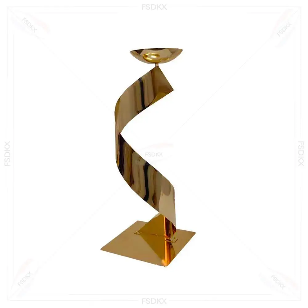 High Quality 80cm Golden Metal Floral Display Stand Table Flower Stand Table Centerpiece for Wedding Decoration Metal Gold Color