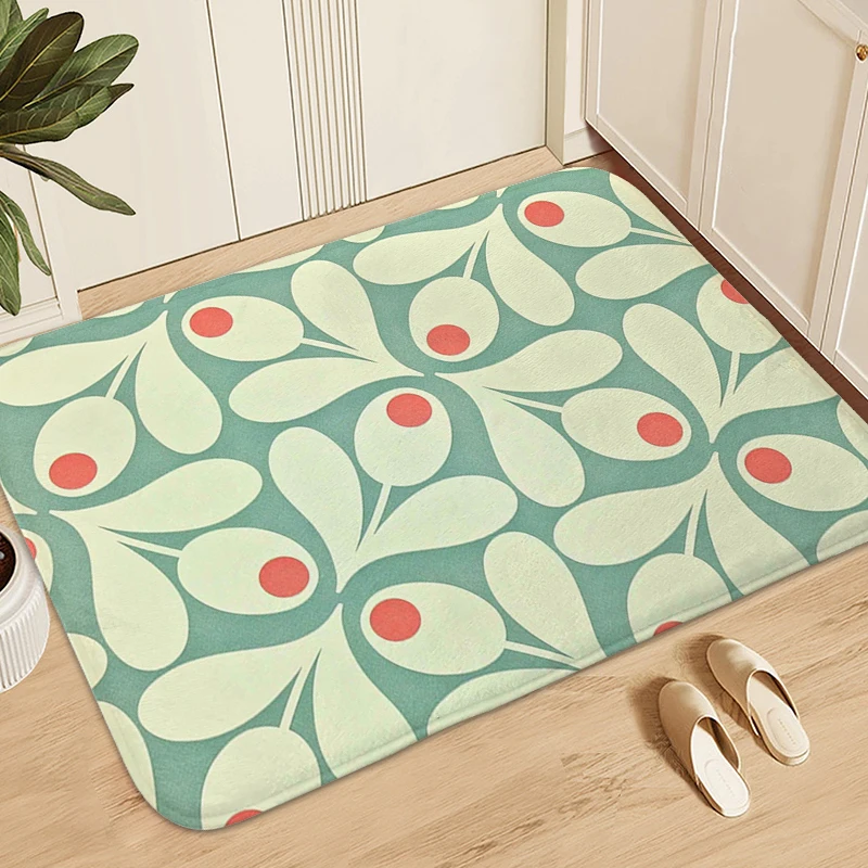 Carpet for Bedroom O-Orla K-Kiely Floor Mats for Home Bathmat Doormat Entrance Door Washable Non-slip Kitchen Living Room Rug