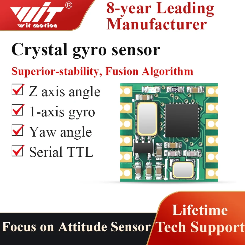 HWT101  Military-Grade Z-Axis Crystal  Inclinometer, MEMS Tilt Angle Sensor Module, Built-in Highly-Integrated Crystal Gyroscope