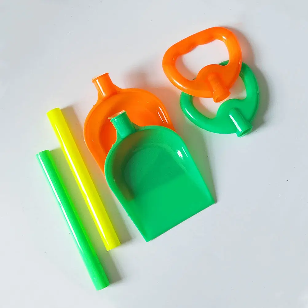 6Pcs Plastic Sand Shovel Compact Lightweight Safe Environmentally Friendly Bright Color Beach Sand Scoop for Kids Summer Outdoor