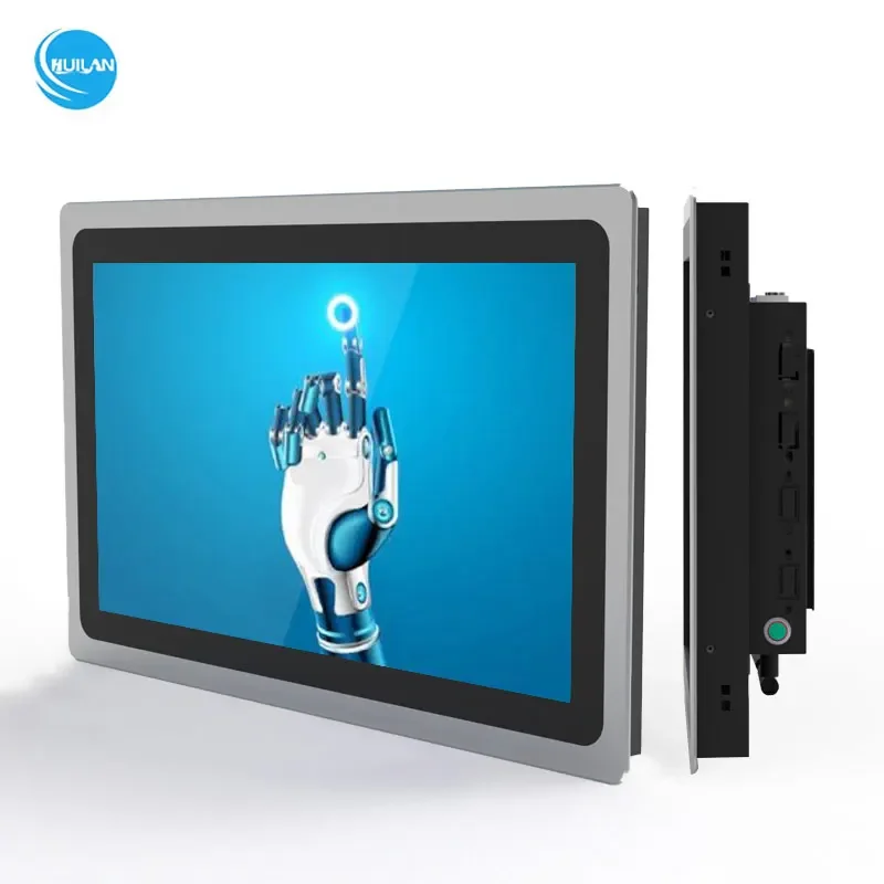 Industrial All One Capacitive Touch Panel PC 15.6 18.5 21.5 Inch High Brightness J4125 J1900 Core I3 I5 I7 1920x1080 128GB Linux