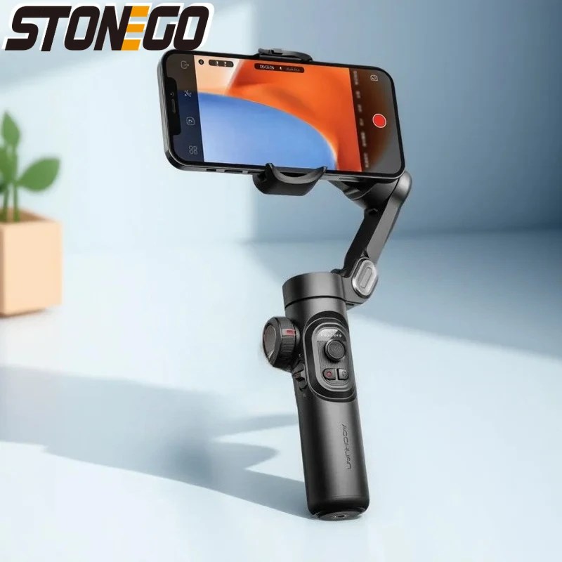 

STONEGO 3-осевой стабилизатор для смартфона, ручной, с защитой от тряски, для съемки, селфи-палка с отслеживанием лица