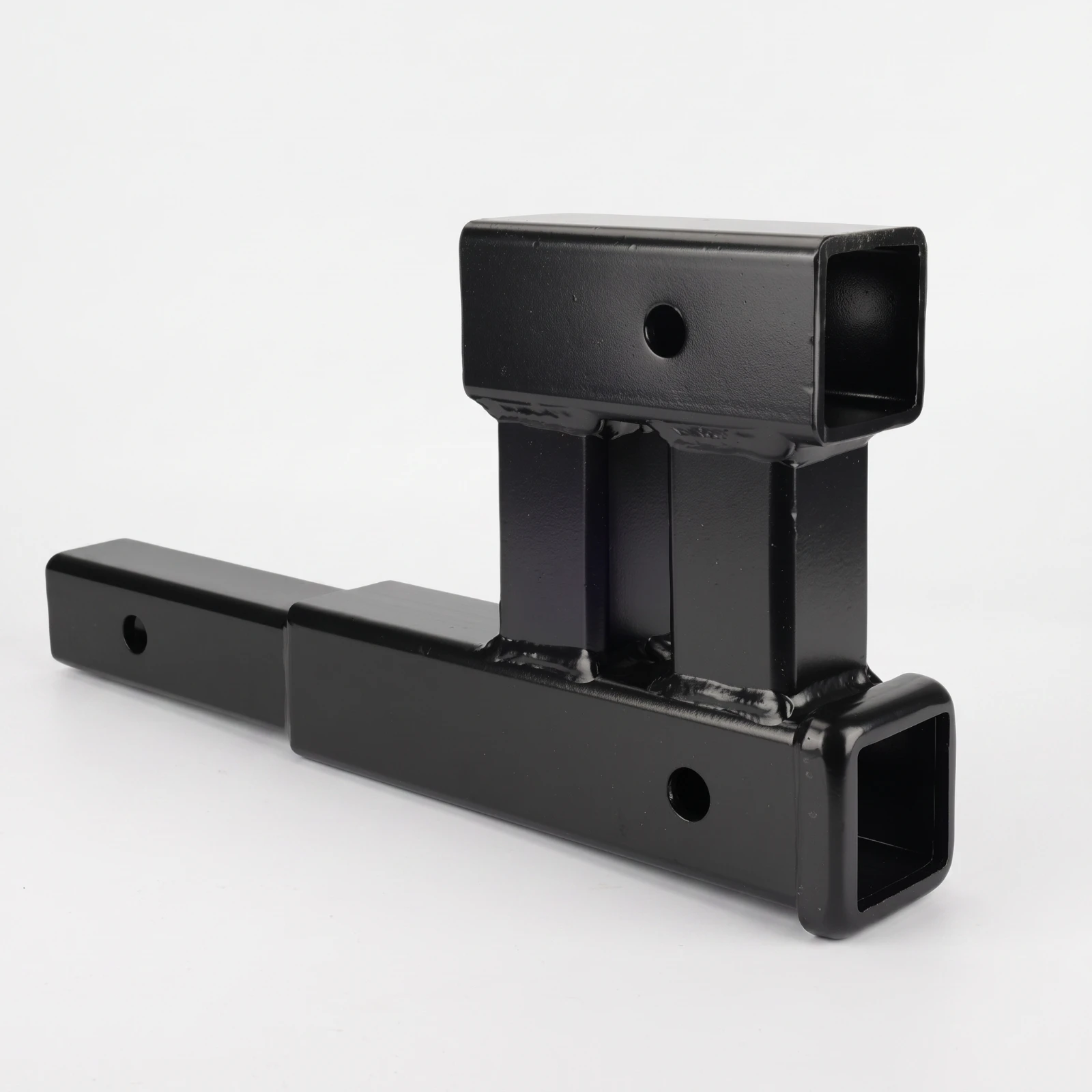 Double Receiver Hitch Adapter Heavy-Duty Hitch Adapter with Dual Receivers Dual Receiver Extender High-Strength Glossy