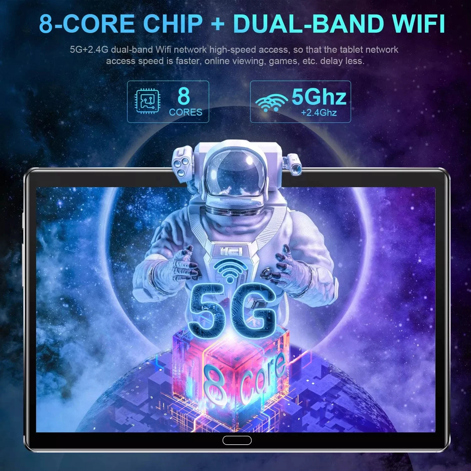 Global Language Google Play Certified Large Screen 14.1 Inch Tablet Pc 256GB Phone Call Bluetooth 5G WiFi Learning Game Pad