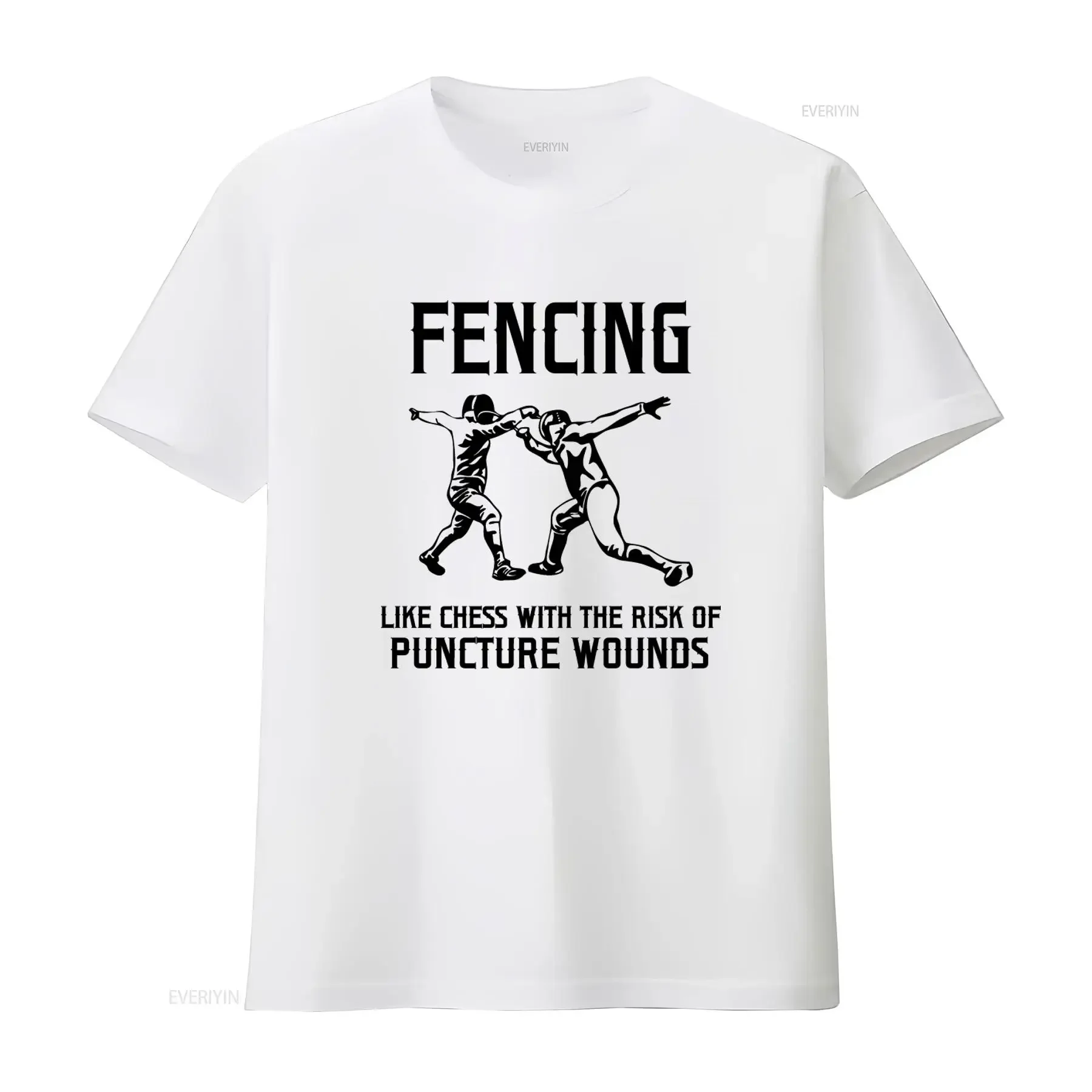 Fencing Like Chess With The Risk Of Puncture Wounds T Shirt vintage Washed Stylish Versatile Soft Slightly Casual homme
