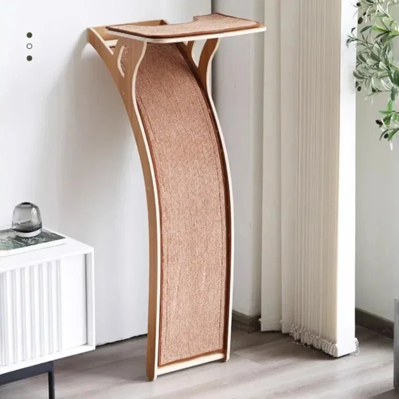

Wooden Cat Scraper Climbing Frame Toys Large Cat Ladder Slide Scratching Board Kitty Tower Tree Jumping Platform with Sucker
