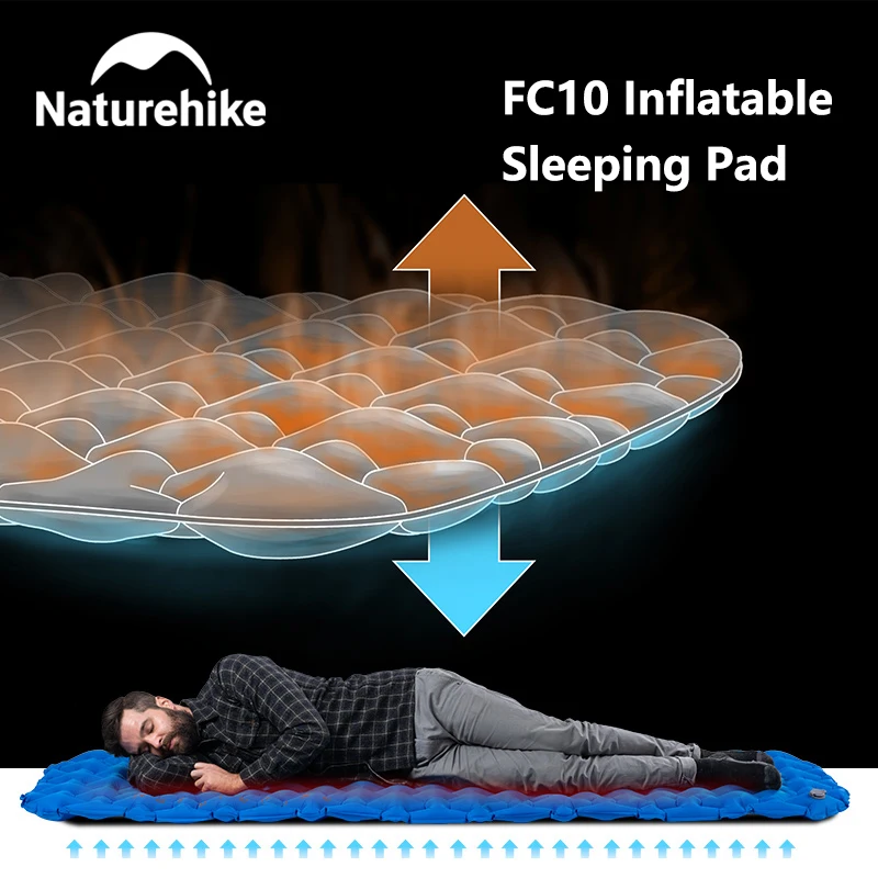 Naturehike Camping Air Mattress TPU Nylon Ultralight Outdoor Portable Sleeping Bed Hiking Picnic Mats Inflatable Mattress