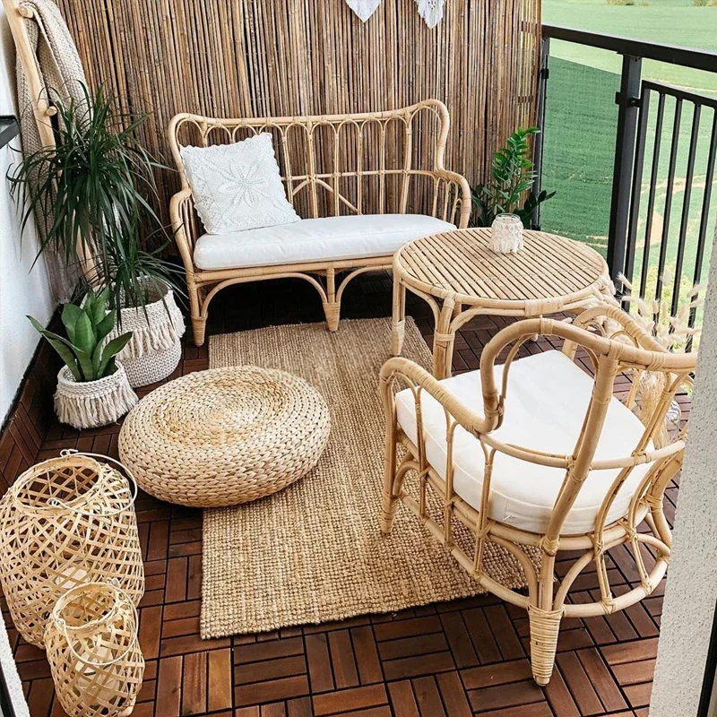 Patio Dining Set Outdoor Rattan Garden Couch Sofas Eco Flow Charging Station Penetration Coffee Mesas Sets Terrace Furniture