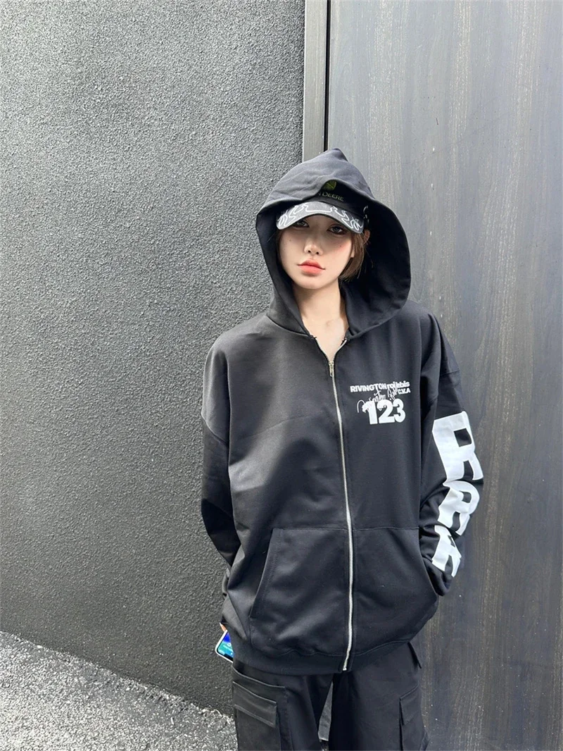 

New RRR123 Hoodie Zip-up Hoody Japanese Autumn Clothes Luxury Vintage For High Street Oversized And Loose