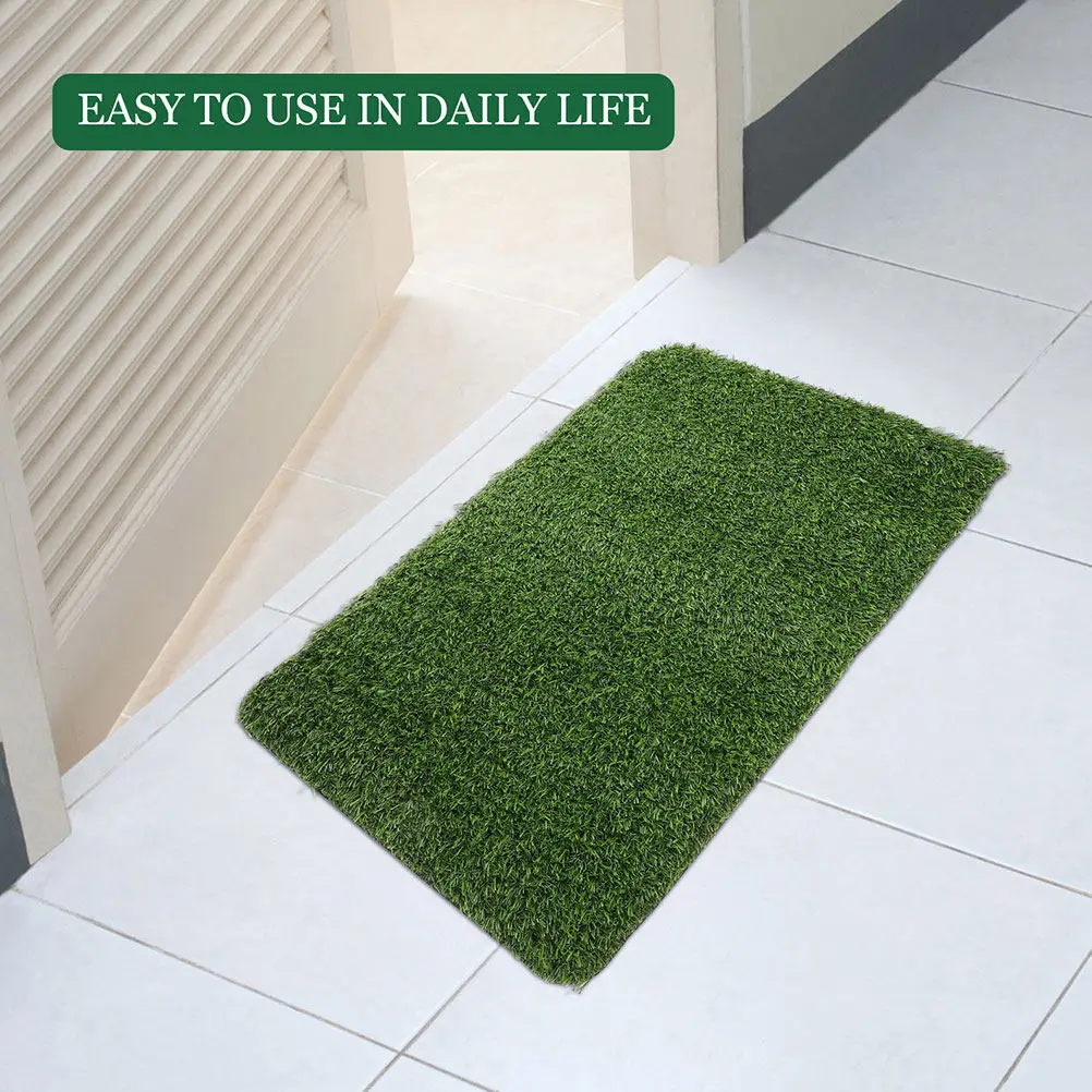 Artificial Grass Door Mat Realistic Natural Looking Fake Grass Front Door Mat for Outdoor Entryway Garden Balcony Restaurant
