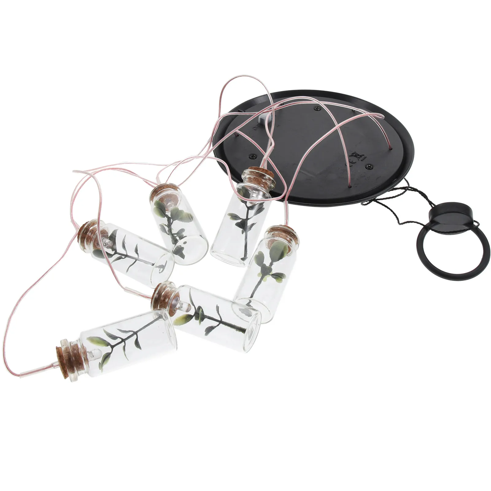 LED Solar Wind Chime Bottle for Home Party Garden Decoration Automatic on Off Long Working Time