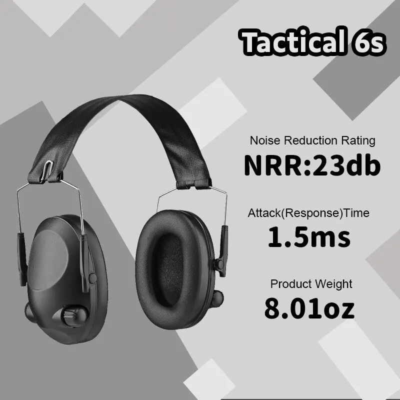 New Generation TAC 6S Anti-Noise Audio Headphone Tactical Shooting Tactical Shooting Electronic Earmuff Outdoor Sport Hunting