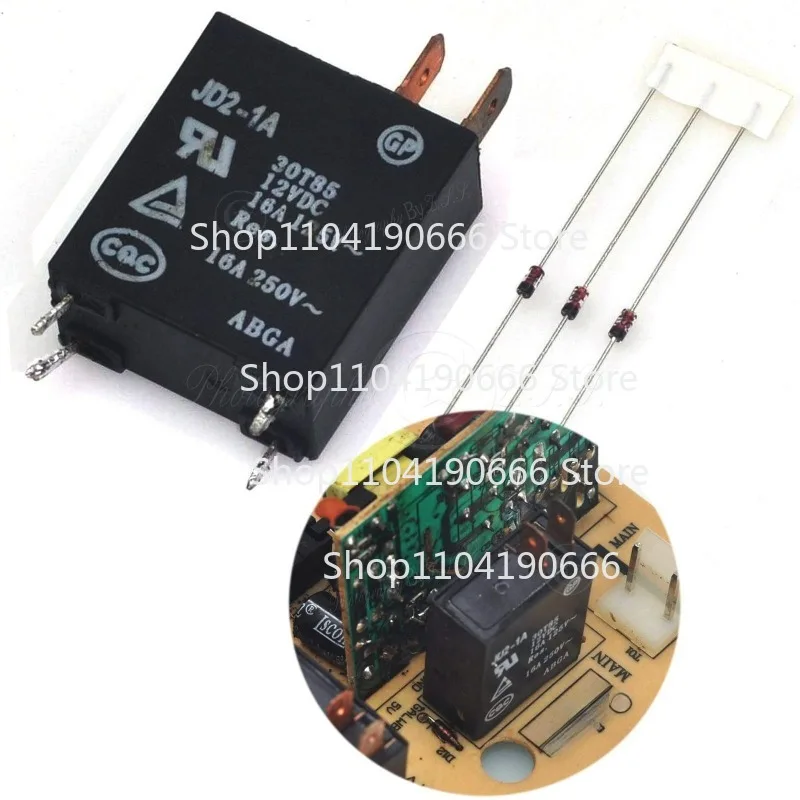 2x JD2-1A Microwave Oven Relay 12VDC+Zener Diode Unit For Galanz for Midea for Haier