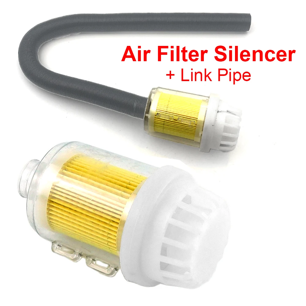 

25mm 60cm Diesel Parking Heater Air Intake Filter Silencer Air Heater Duct Pipe Yellow For Webasto Dometic Eberspacher