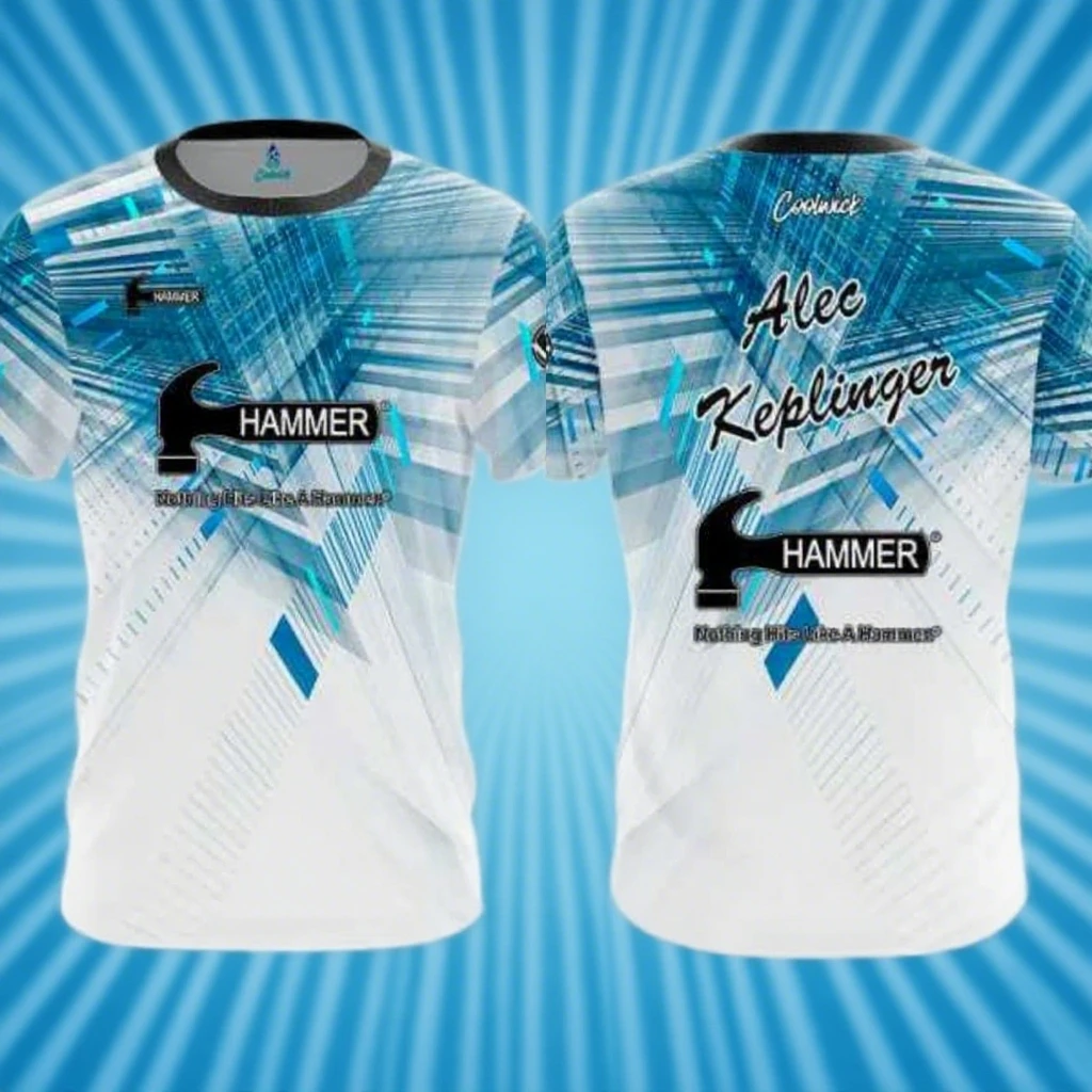 

New Men's T-Shirt Quick-Drying T-Shirt Hammer Printed Bowling Suit Classic Luxury Comfort Casual Sports T-Shirt Moto T-Shirt