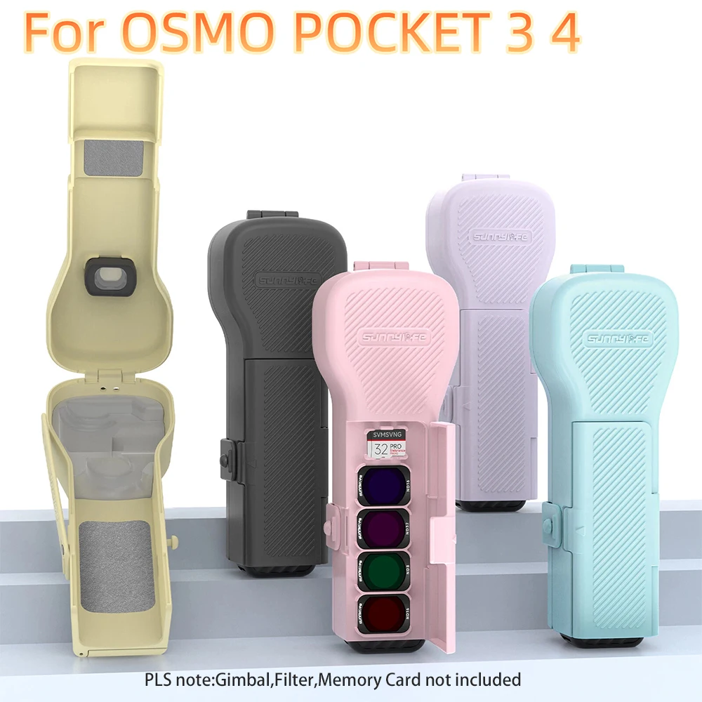 Flip-Schutzhülle mit magnetischer Filter-Aufbewahrungsbox für DJI Osmo Pocket 4&3, stoßfeste Hartschalenhülle, Zubehör für Pocket 3 4