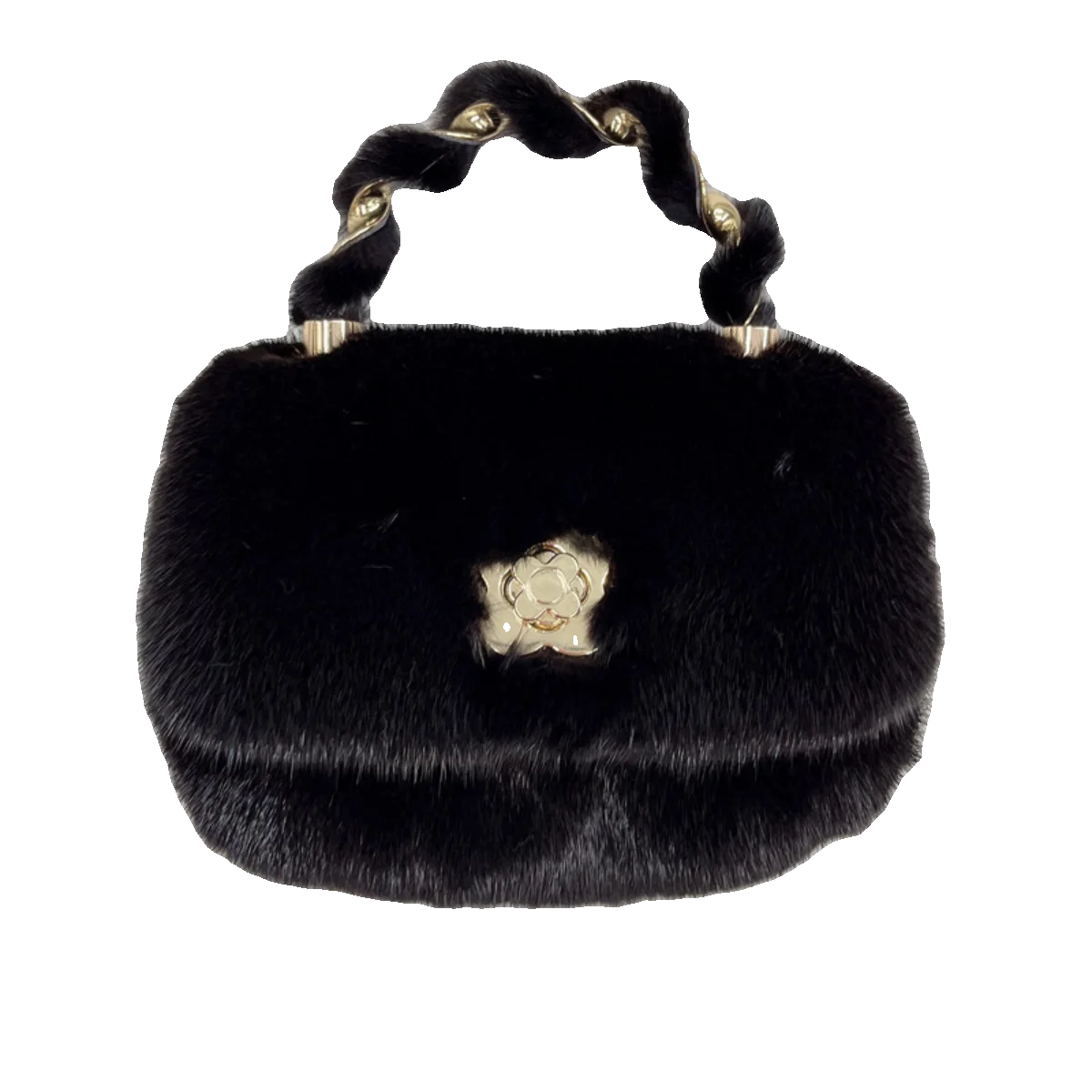 Real Mink Fur Bag Winter Natural Fur Bag For Women Single Shoulder Chain Bag Fashion Crossbody Handbag Luxury Evening Party Bag