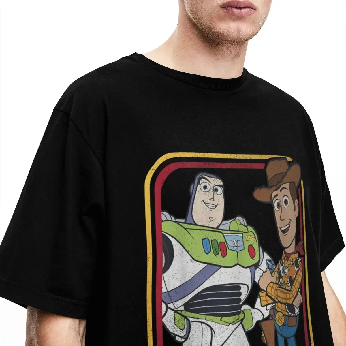 Toy Story Buzz Lightyear Woody Buds Shirt Merch Men Women 100% Cotton Fashion Tees Short Sleeve Tops All Seasons