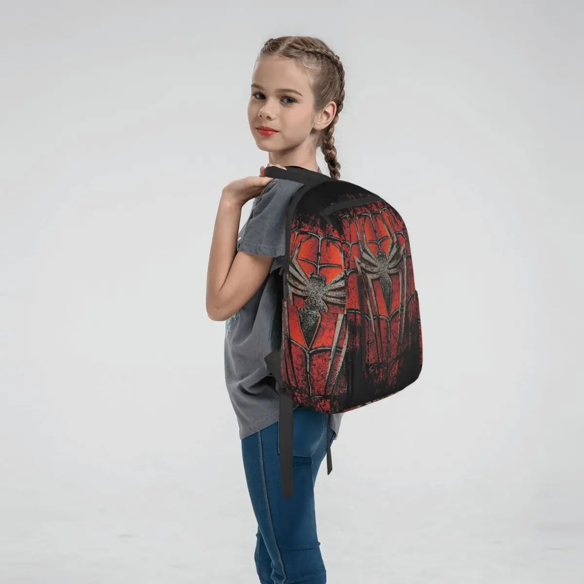 Spider And Web Backpack Large Capacity Children BookBag School Bag Shoulder Bags for Men Women