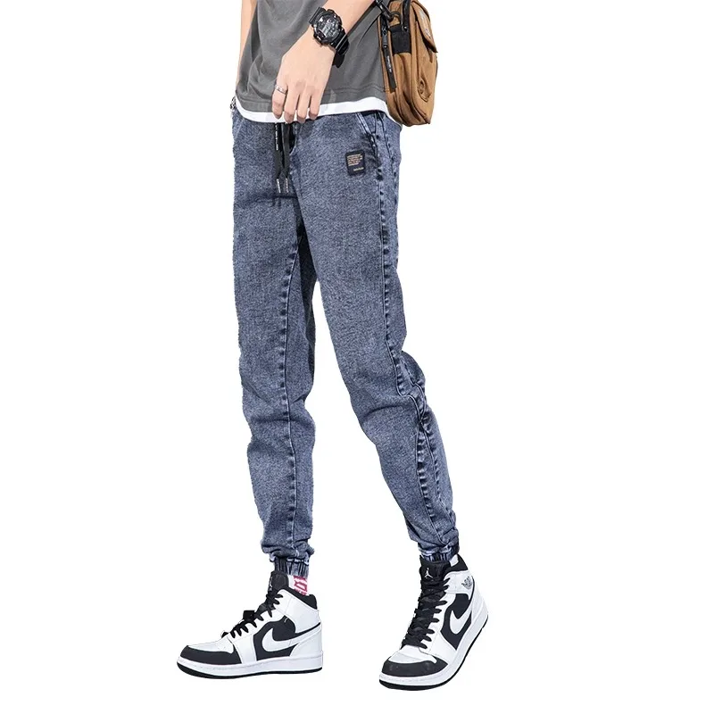 

Jogger Jeans for Men Size 6XL 7XL 8XL 2025 Black Blue Casual Drawstring Denim Cargo Pants Men's Stretch Cotton Taper Jeans