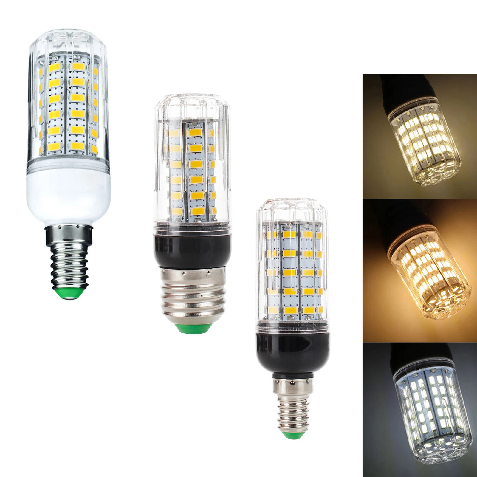 Dimmable 12v 20w Led Corn Light Bulbs 72leds B22 Night E27 Lamp Power Smd/5730/chip Beam/angle 220v White Ac/dc Warm Replace E14