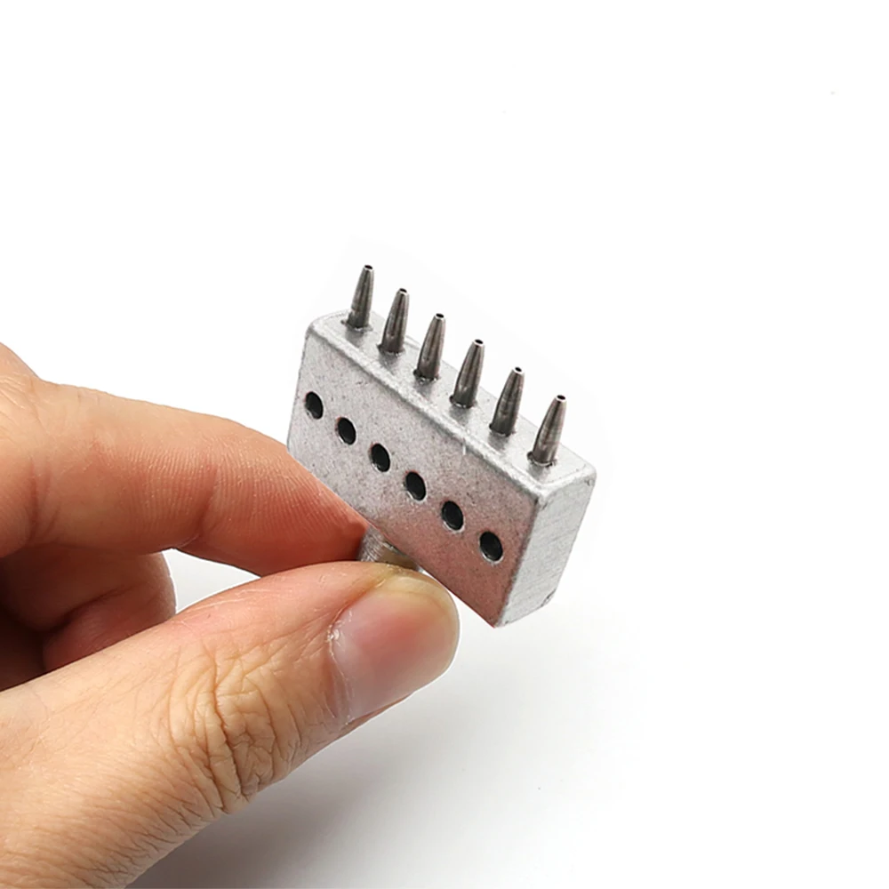 1Pcs M8 Thread Punch Dies 1mm Hole 4mm/5mm/6mm Spacing Leather Row Hole Punching  for Hand Press Perforated Round Stitching Cut