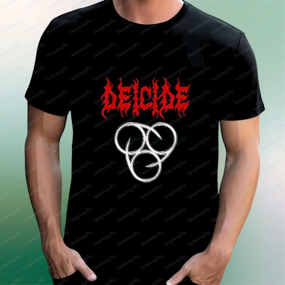 DEICIDE Unique Classic Band's New Product - Casual Trendy Versatile Short-sleeved Men's and Women's Universal Round-neck T-shirt